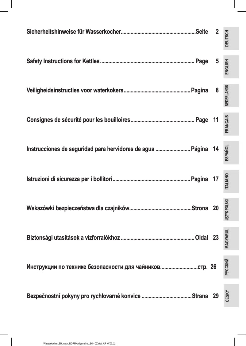 Page 1 de la notice Instructions / montage Bomann WKS 3002 CB
