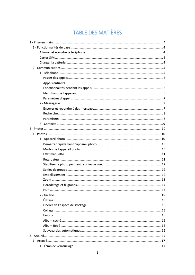 Image de la première page du manuel de l'appareil Redmi 6A