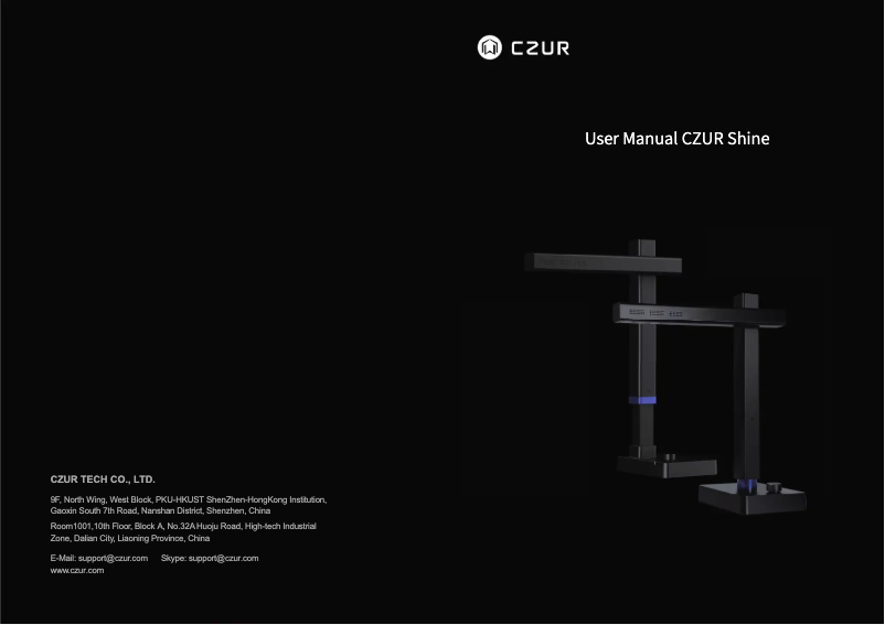 Page n°1 - Manuel utilisateur CZUR Shine Ultra