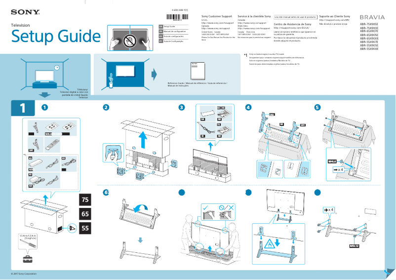 Image de la première page du manuel de l'appareil XBR-55X905E