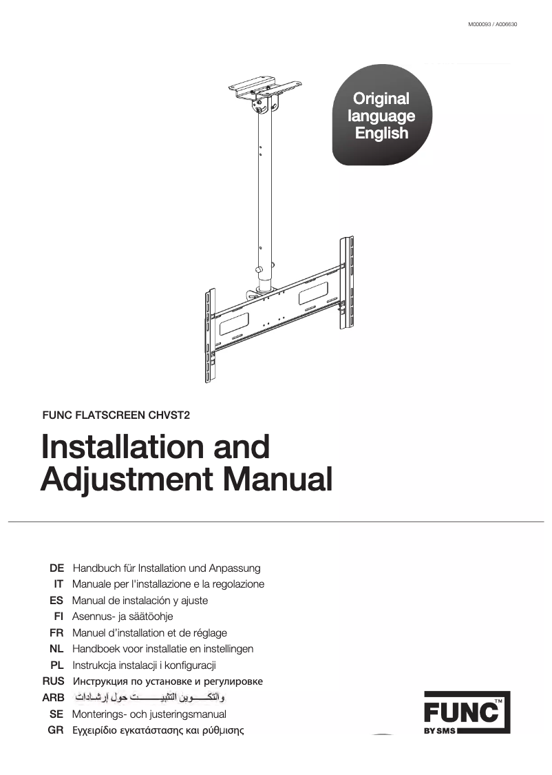 Image de la première page du manuel de l'appareil FUNC Flatscreen CH VST2