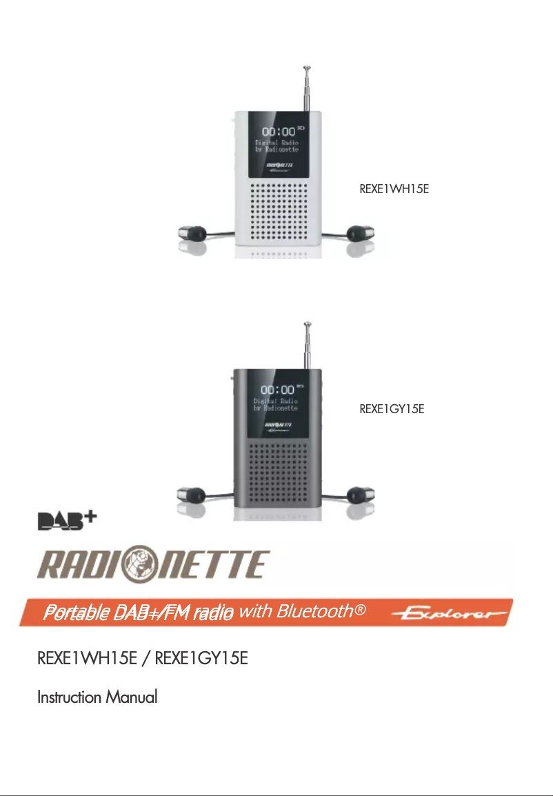 Page 1 de la notice Manuel utilisateur Radionette REXE1GY15E
