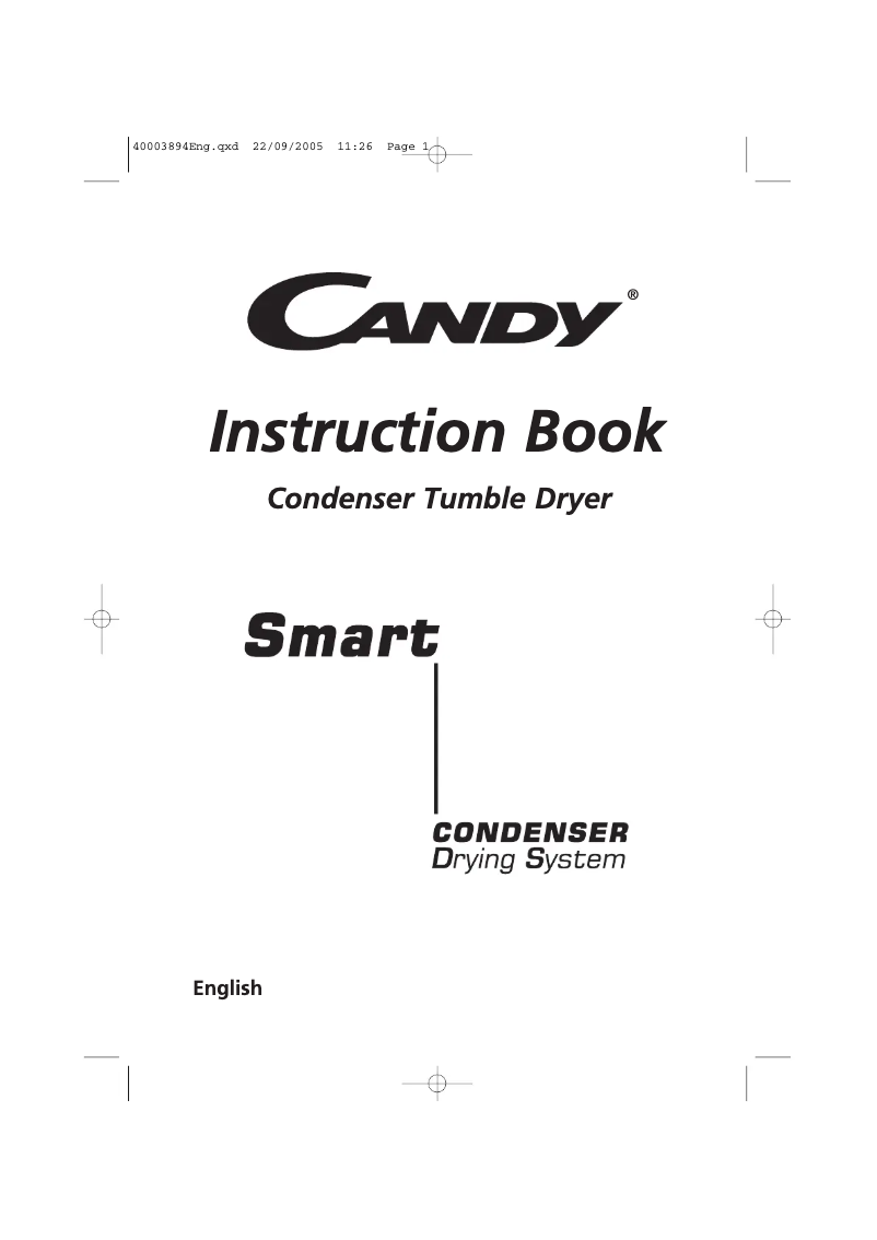 Page 1 de la notice Manuel utilisateur Candy CC2 17-80