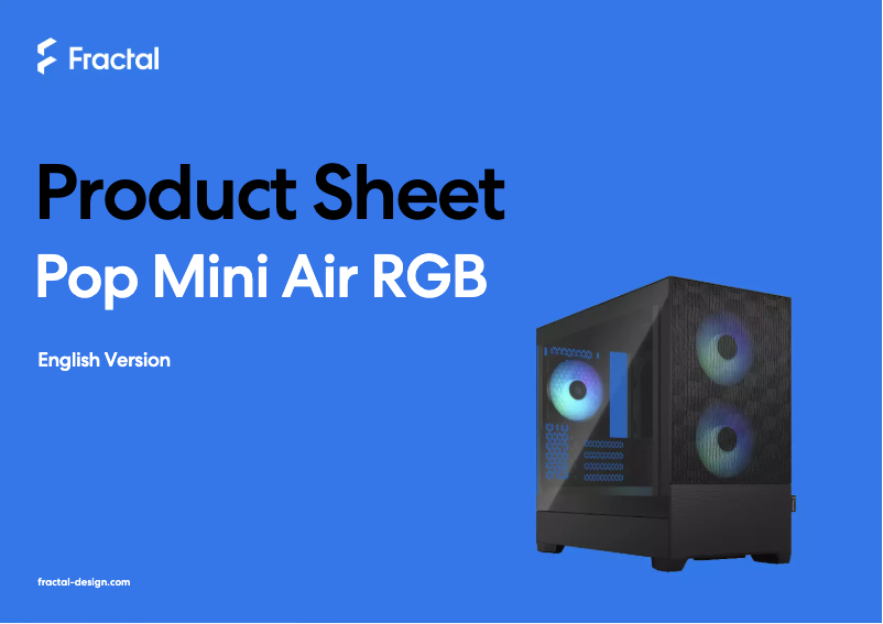 Página 1 del manual Ficha técnica Fractal Design Pop Mini Air