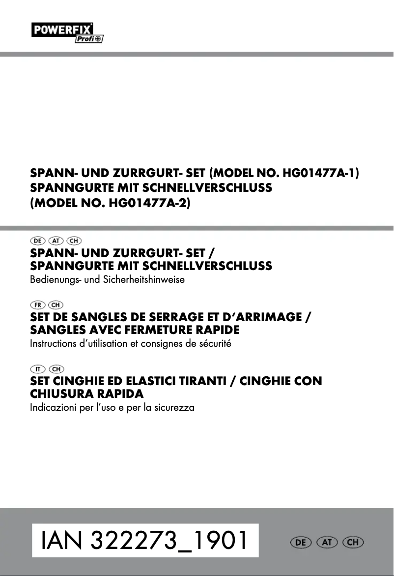 Image de la première page du manuel de l'appareil HG01477A