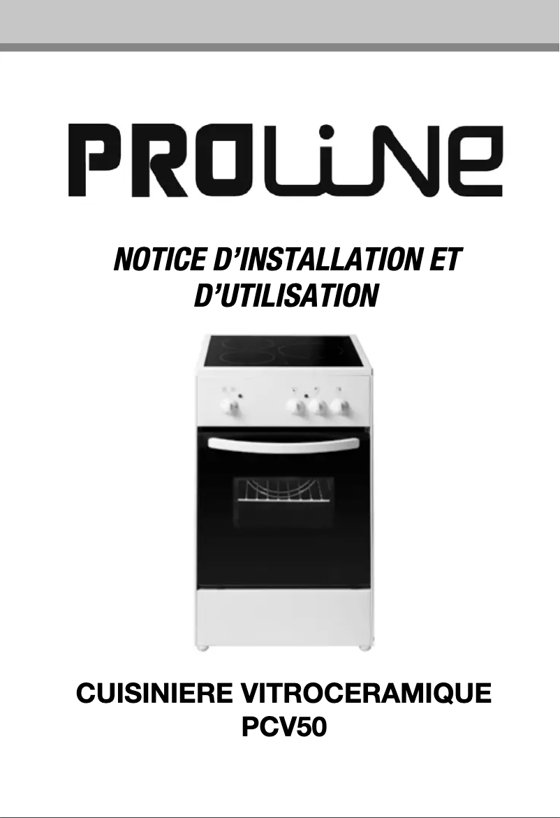 Page n°1 - Manuel utilisateur Proline PCV 50