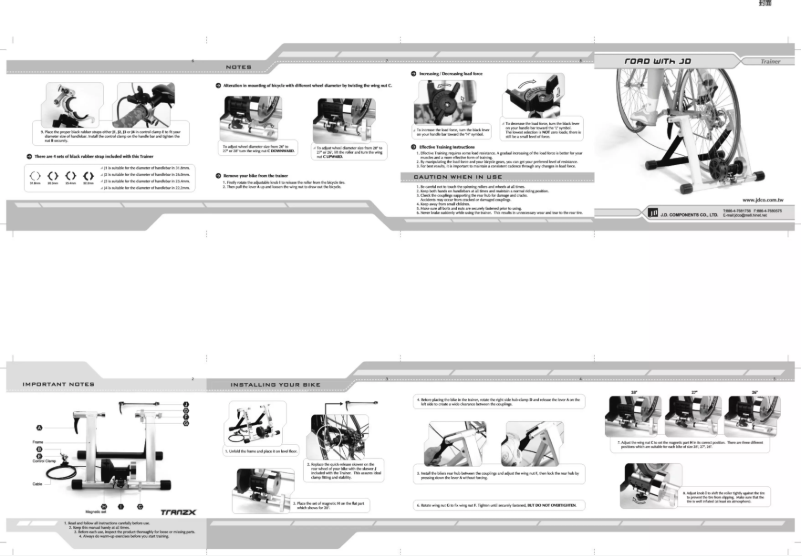 Page 1 de la notice Manuel utilisateur TranzX JD111