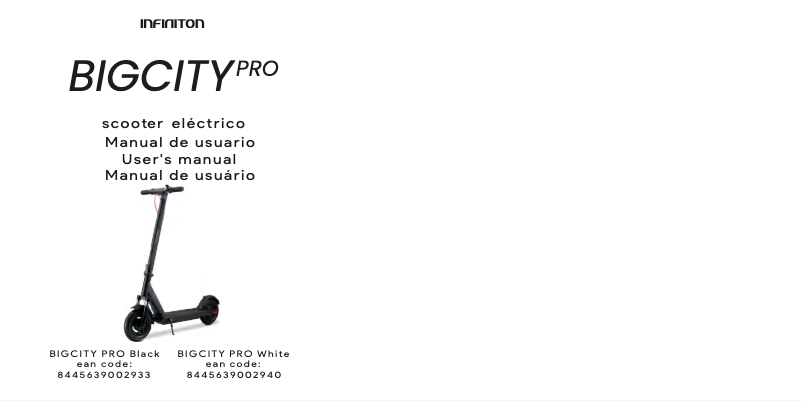 Page n°1 - Manuel utilisateur Infiniton BIGCITY PRO