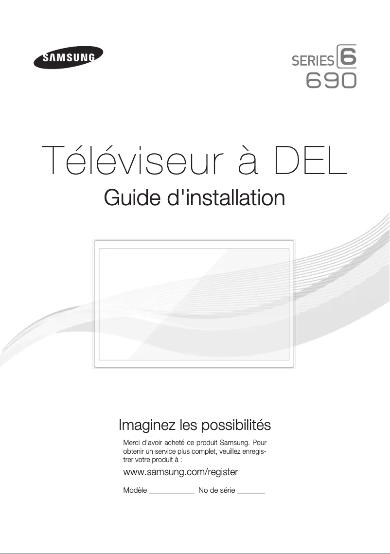 Page 1 de la notice Guide d'installation Samsung HG32NA477GF