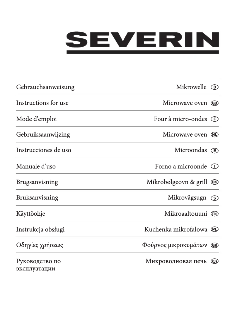 Page 1 de la notice Manuel utilisateur Severin MW 7858