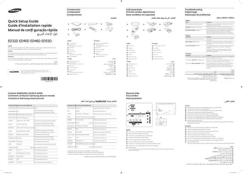 Image de la première page du manuel de l'appareil ED32D