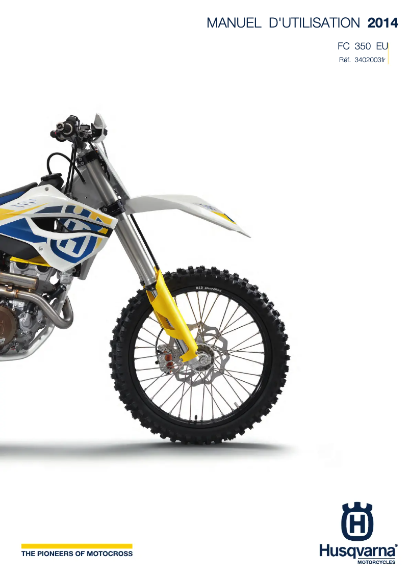 Page 1 de la notice Manuel utilisateur Husqvarna FC 350 (2014)