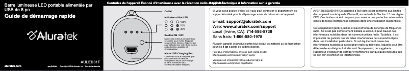 Image de la première page du manuel de l'appareil AULED01F