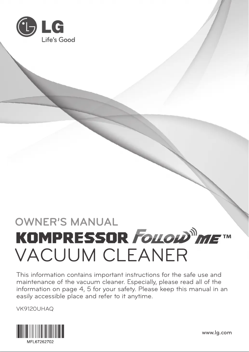 Page n°1 - Manuel utilisateur LG VK9120UH