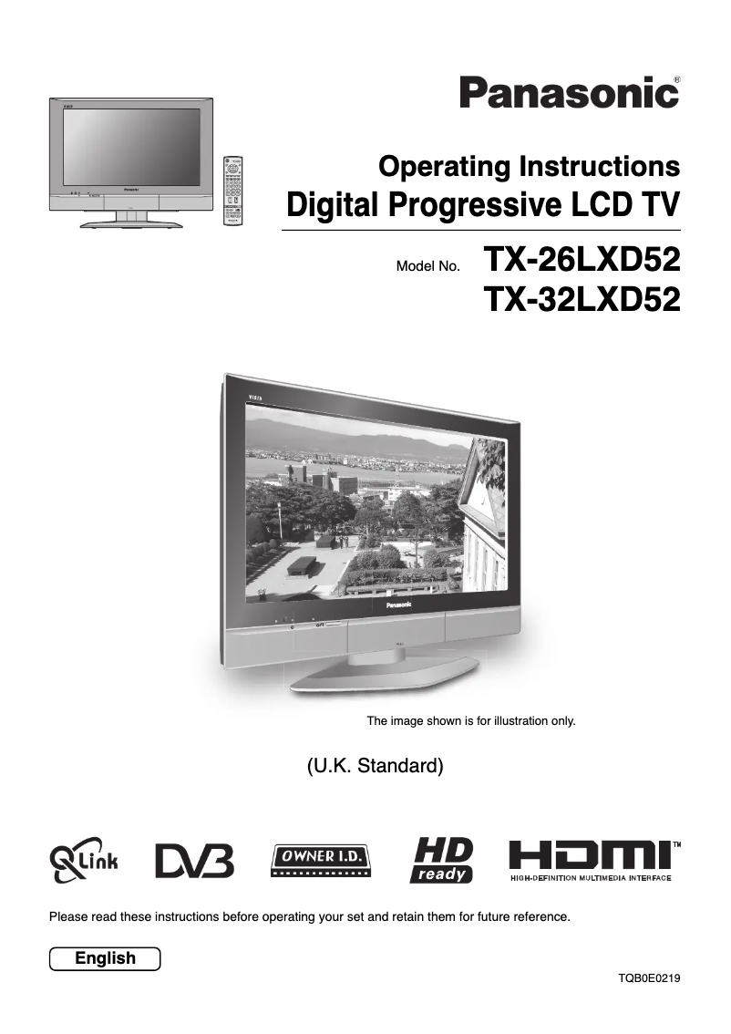 Page 1 de la notice Manuel utilisateur Panasonic Viera TX-32LXD52