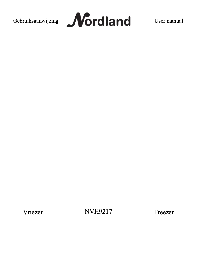Page n°1 - Manuel utilisateur Nordland NVH 9217