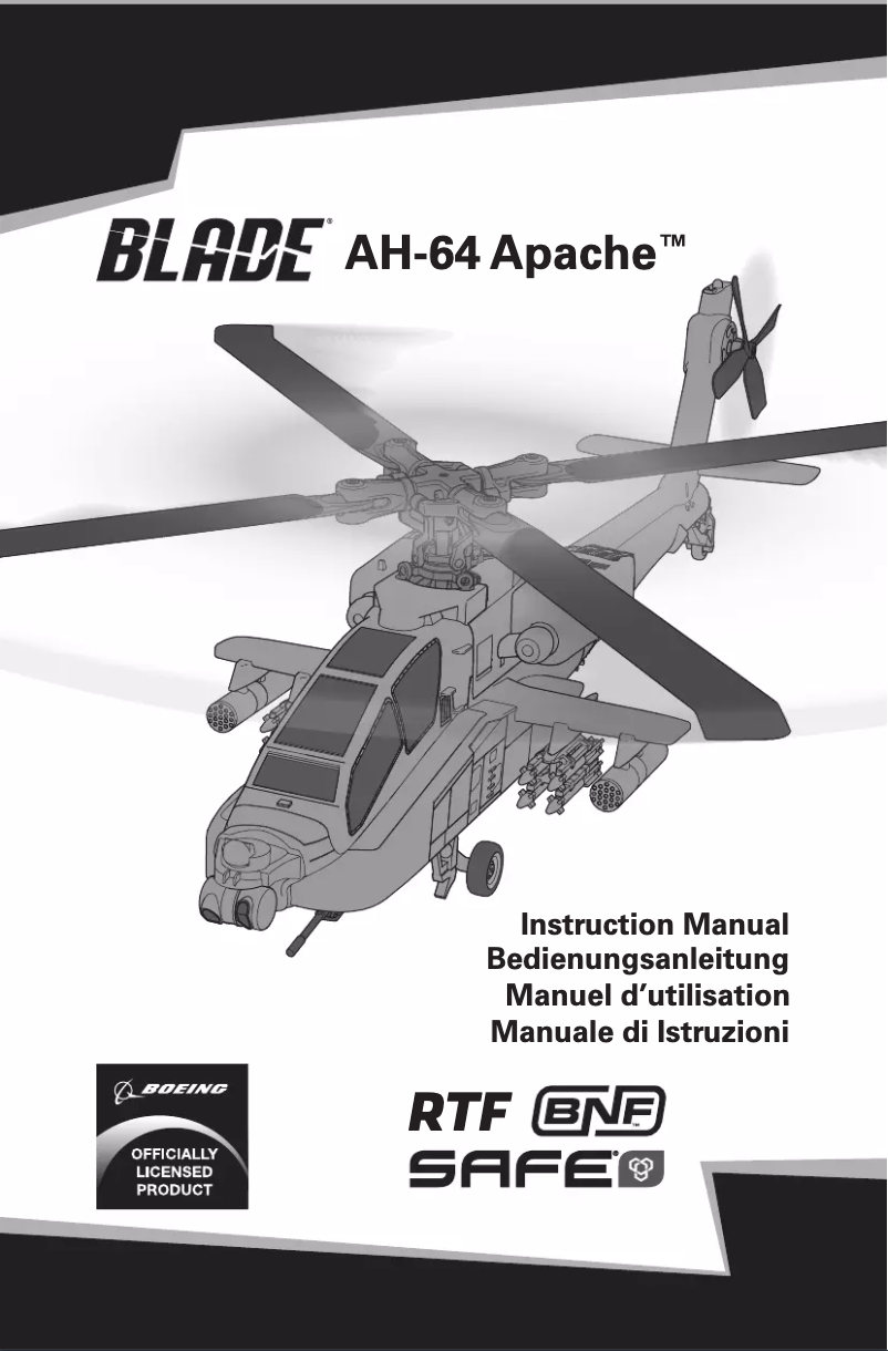 Image de la première page du manuel de l'appareil Micro AH-64 Apache RTF