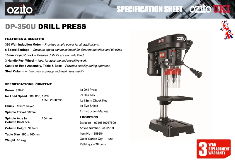 Image de la première page du manuel de l'appareil DP-350U