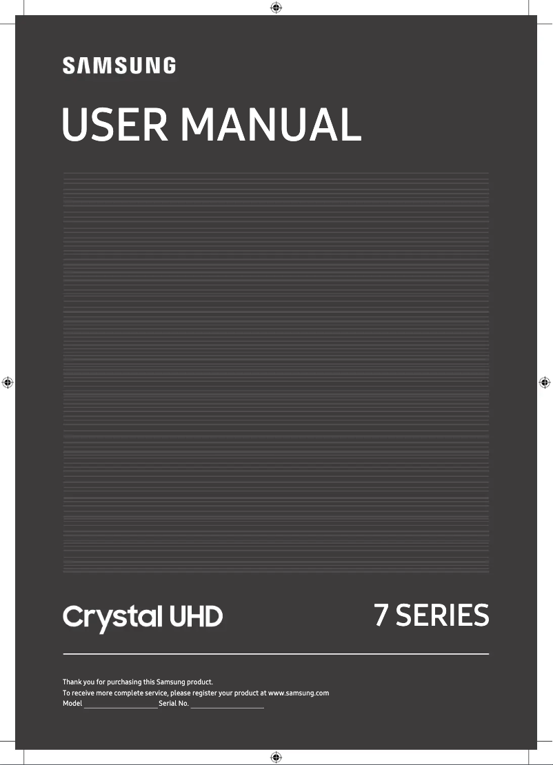 Image de la première page du manuel de l'appareil UE55TU7105K