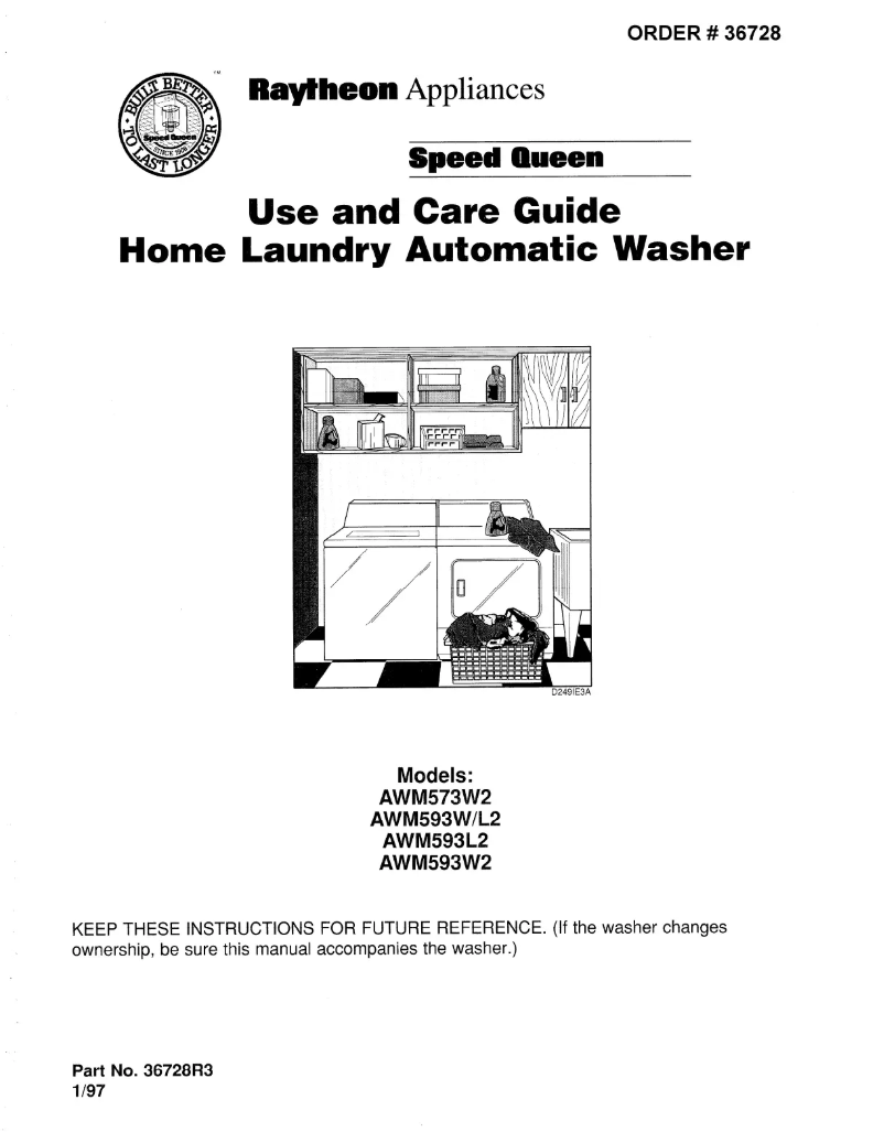 Image de la première page du manuel de l'appareil AWM573W2