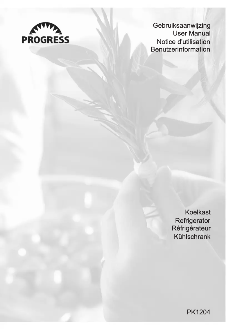 Page 1 de la notice Manuel utilisateur Progress PK1204
