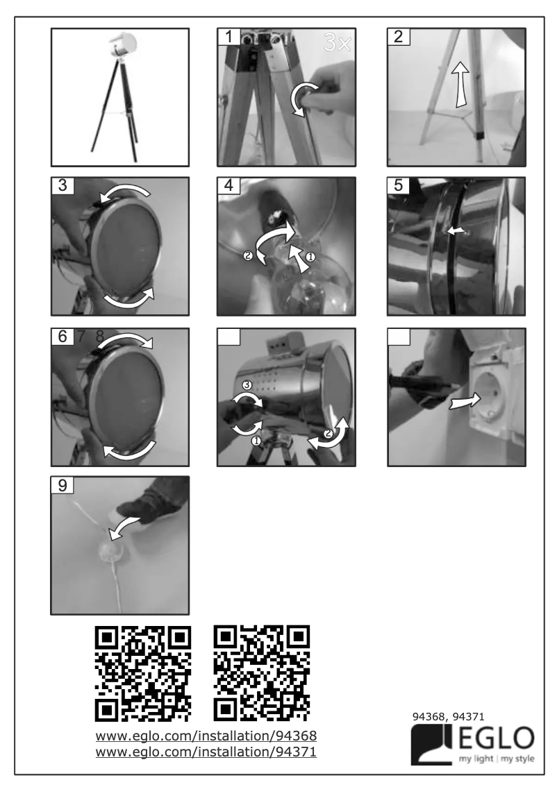 Page n°1 - Manuel utilisateur Eglo Upstreet