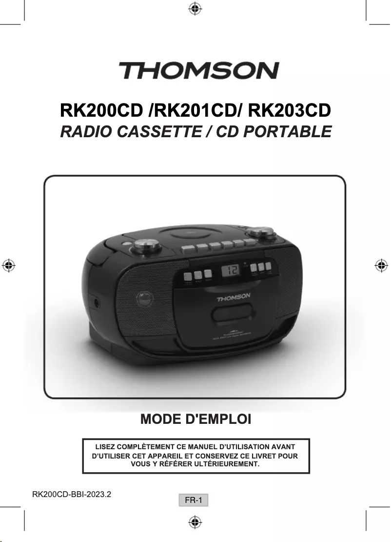 Página 1 del manual Manual de usuario Thomson portable  RK203CD