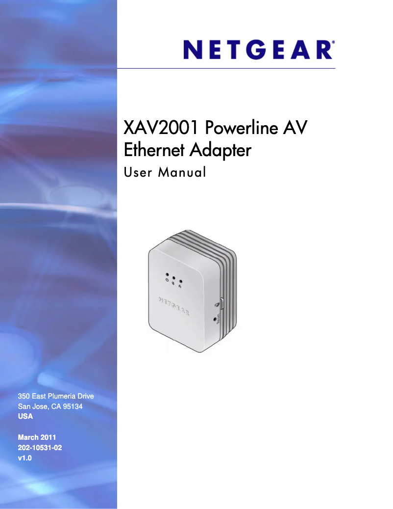 Page n°1 - Mode d'emploi Netgear XAV2001