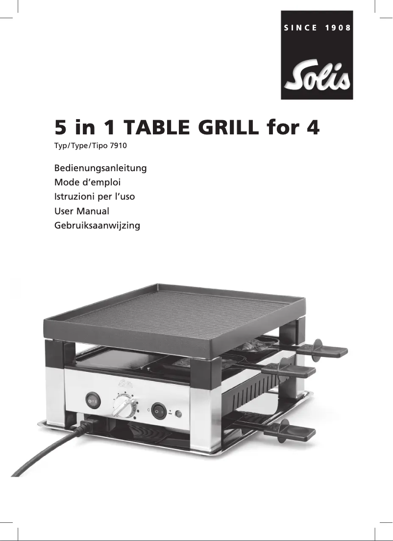 Image de la première page du manuel de l'appareil 5 in 1 Table Grill 7910