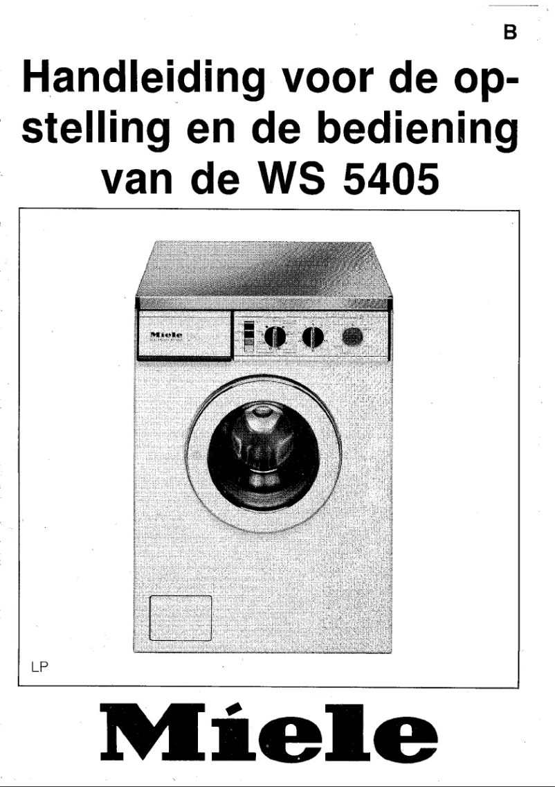 Page n°1 - Manuel utilisateur Miele WS 5405