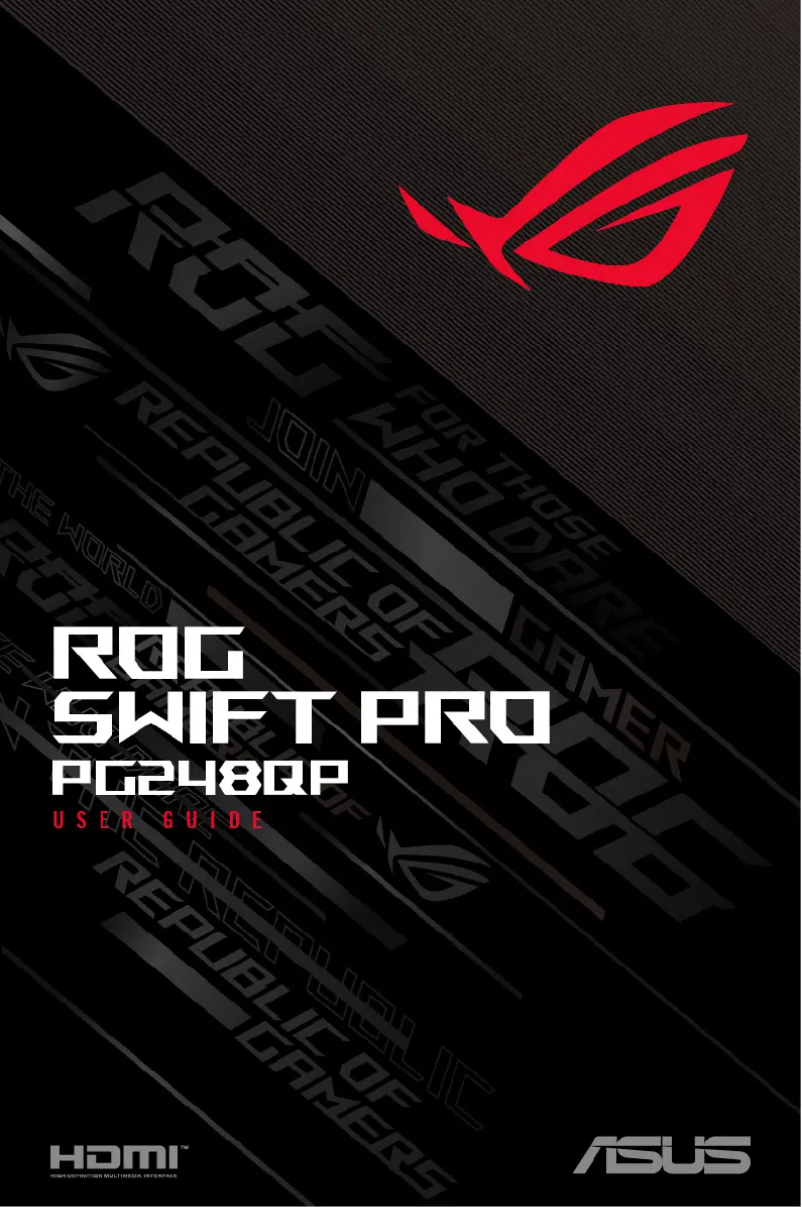 Page 1 de la notice Manuel utilisateur Asus ROG Swift Pro PG248QP