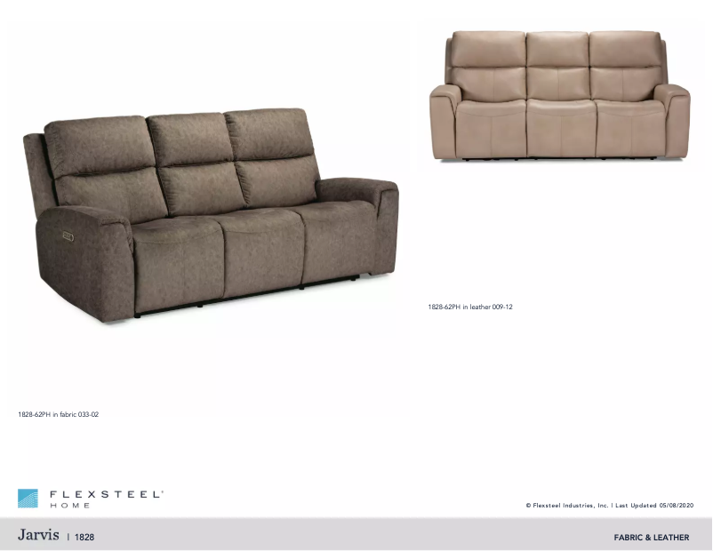 Page n°1 - Manuel utilisateur Flexsteel Jarvis 1828-62PH