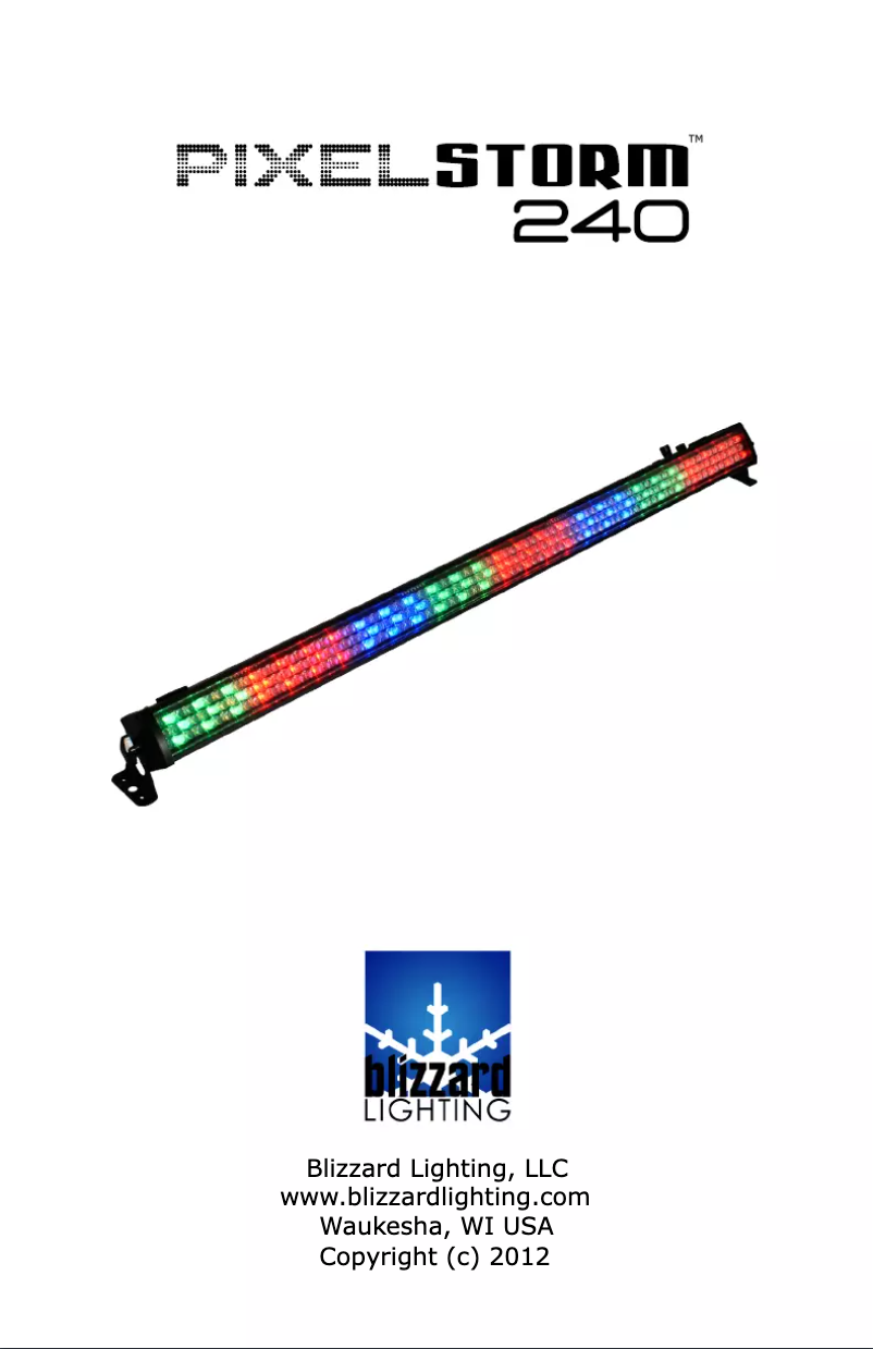 Image de la première page du manuel de l'appareil PixelStorm 240