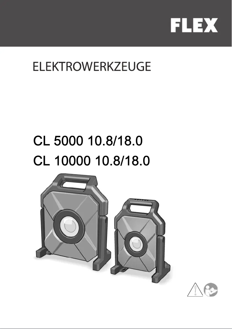 Page n°1 - Manuel utilisateur Flex CL 10000 10.8/18.0