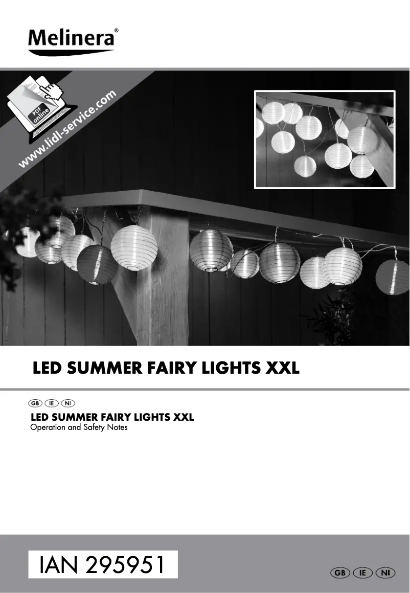 Page 1 de la notice Manuel utilisateur Melinera IAN 295951