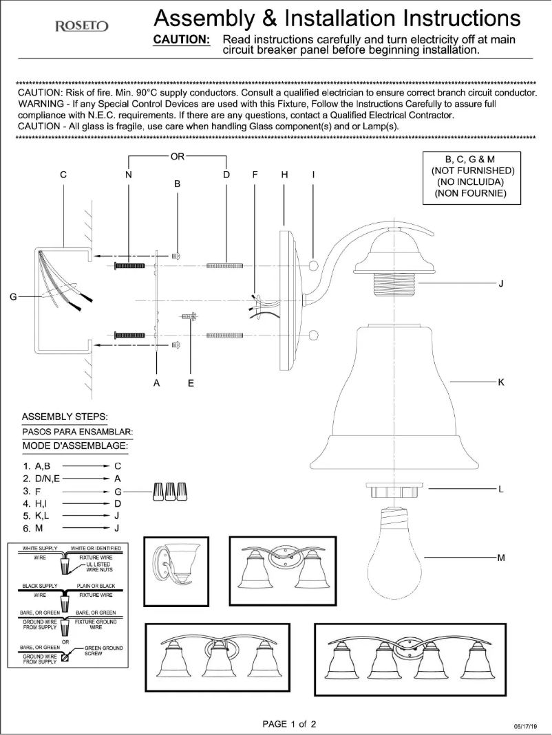 Page n°1 - Manuel utilisateur Roseto Kennedy PBF6177ABZ
