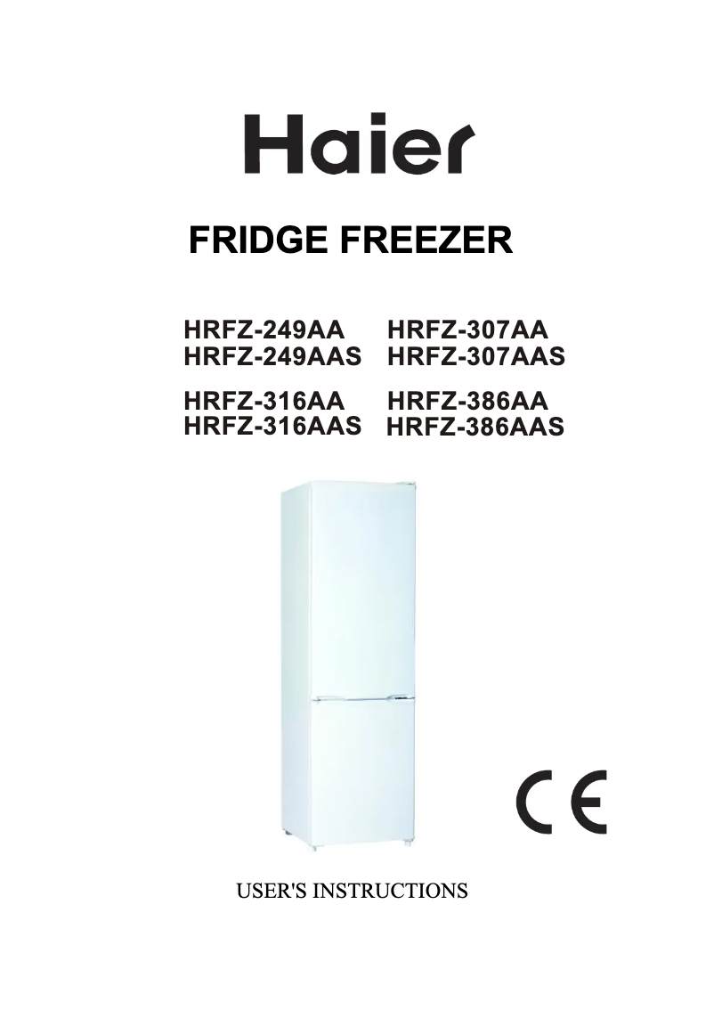 Page n°1 - Manuel utilisateur Haier HRFZ-386AAS