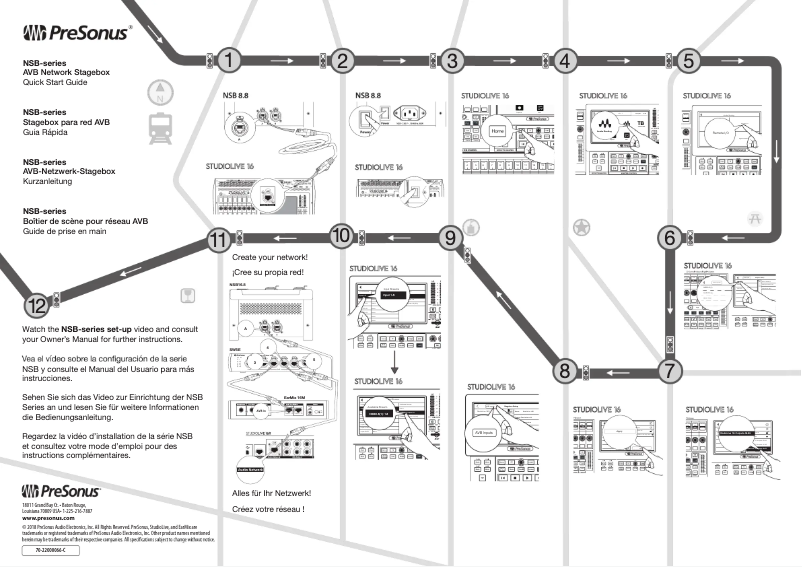 Page n°1 - Guide de démarrage rapide PreSonus NSB 16.8