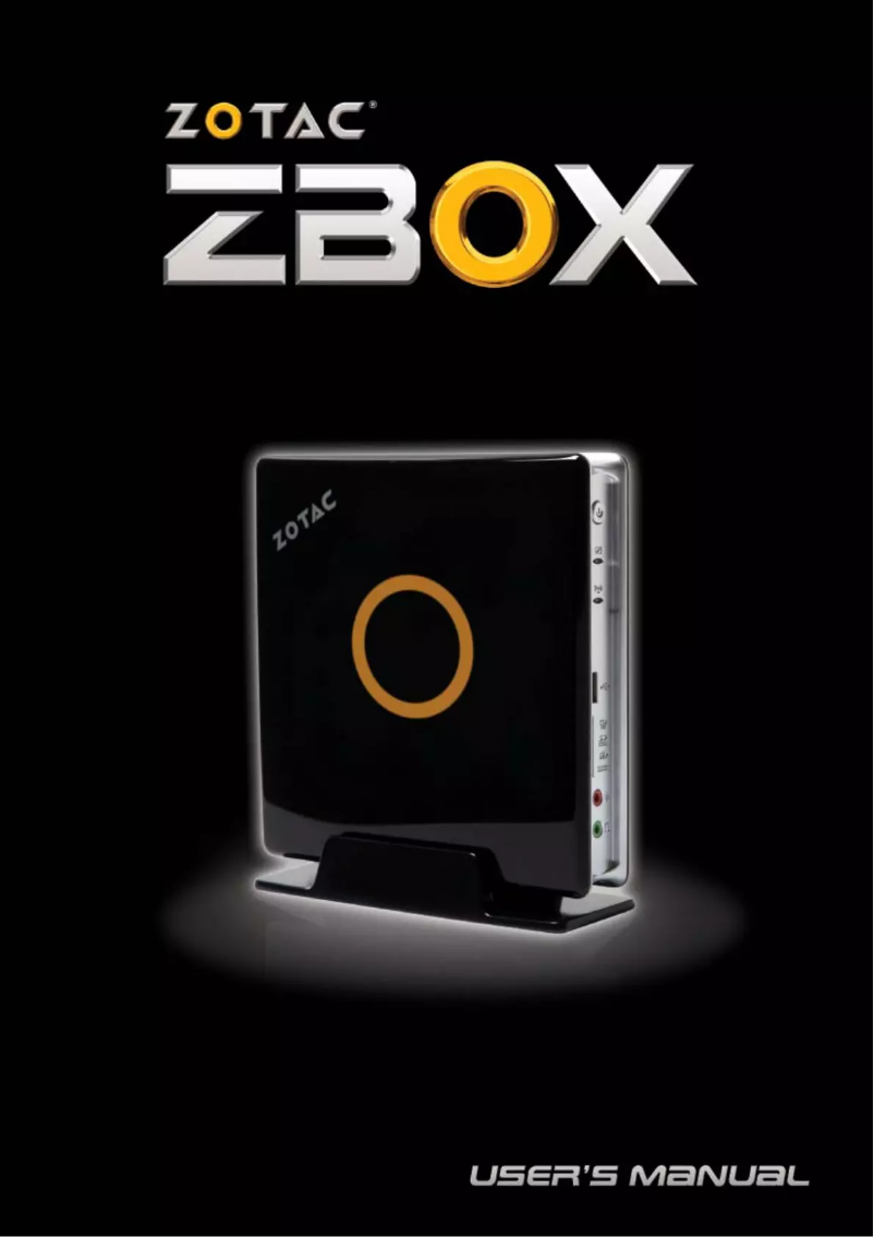 Page 1 de la notice Manuel utilisateur Zotac ZBOX ND01-U
