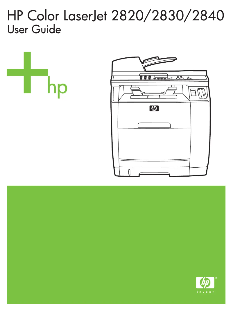 Page n°1 - Manuel utilisateur HP Color LaserJet 2820