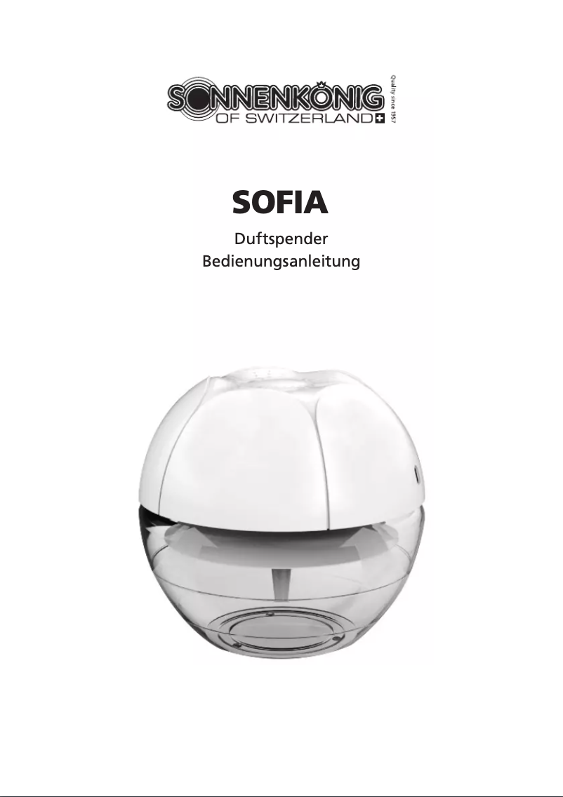 Page 1 de la notice Manuel utilisateur Sonnenkönig SOFIA