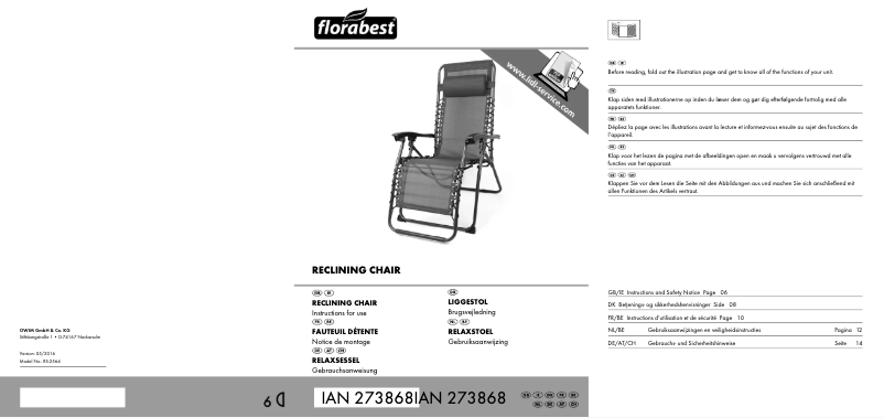 Page 1 de la notice Manuel utilisateur Florabest IAN 273868