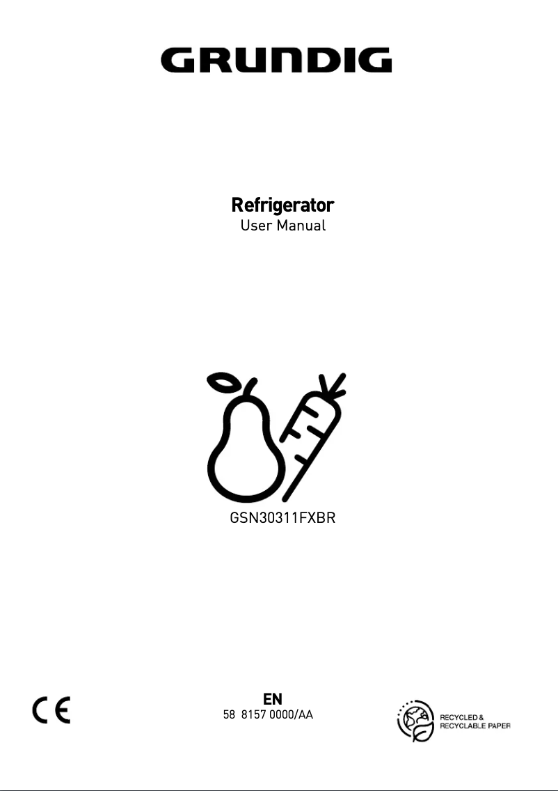 Image de la première page du manuel de l'appareil GSN30311FXBR