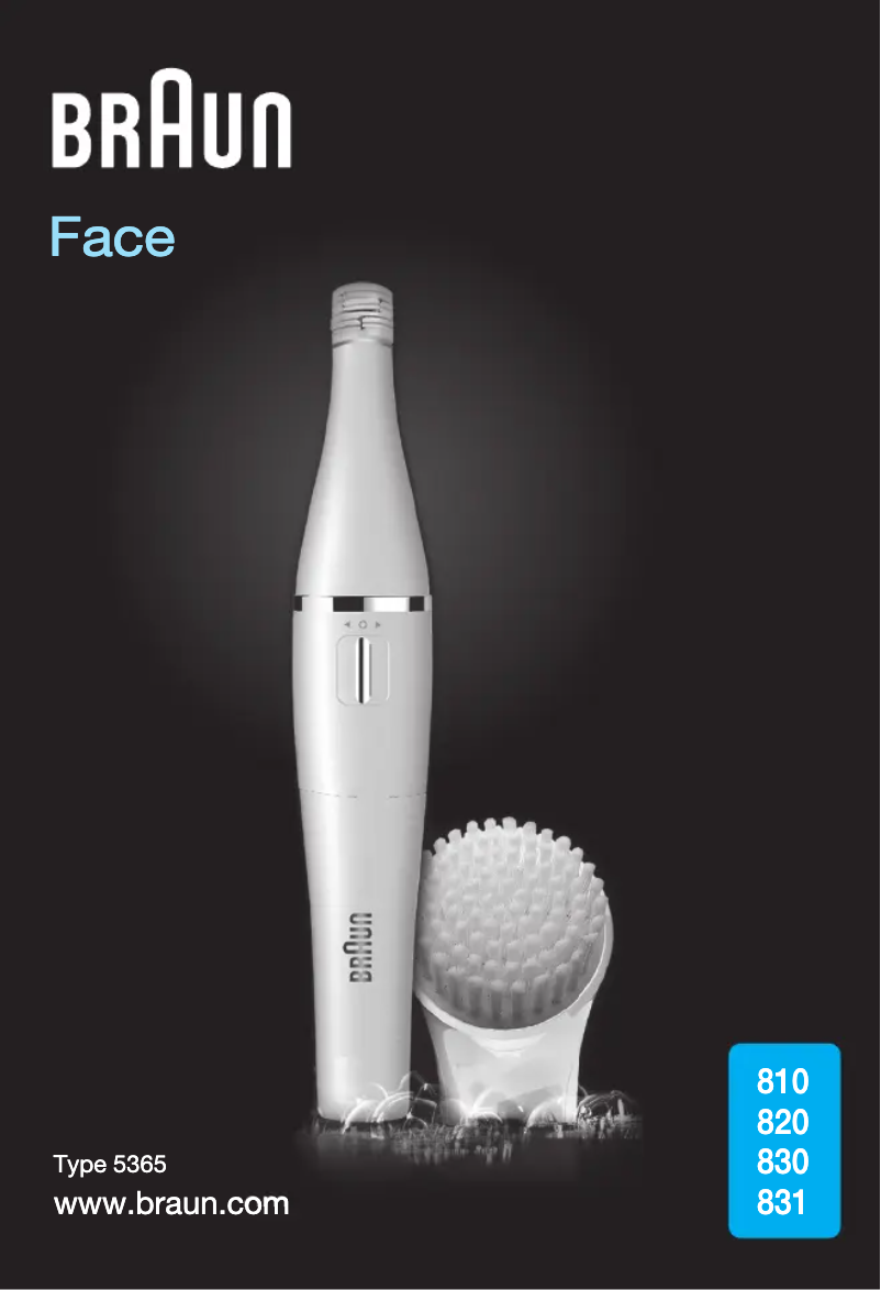 Page 1 de la notice Manuel utilisateur Braun 820 Face