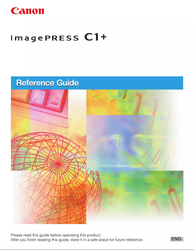 Page 1 de la notice Manuel utilisateur Canon imagePRESS C1+