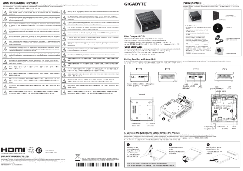 Page 1 de la notice Manuel utilisateur Gigabyte GB-BLCE-4105C