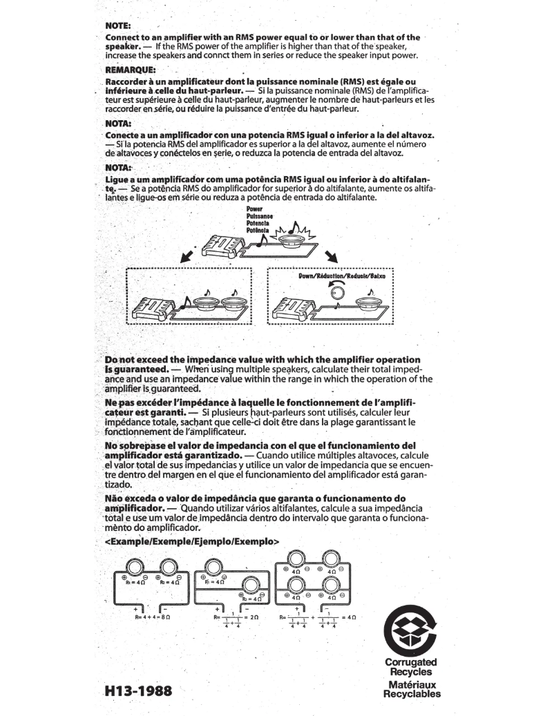 Page n°1 - Manuel utilisateur Kenwood KFC-W12PS