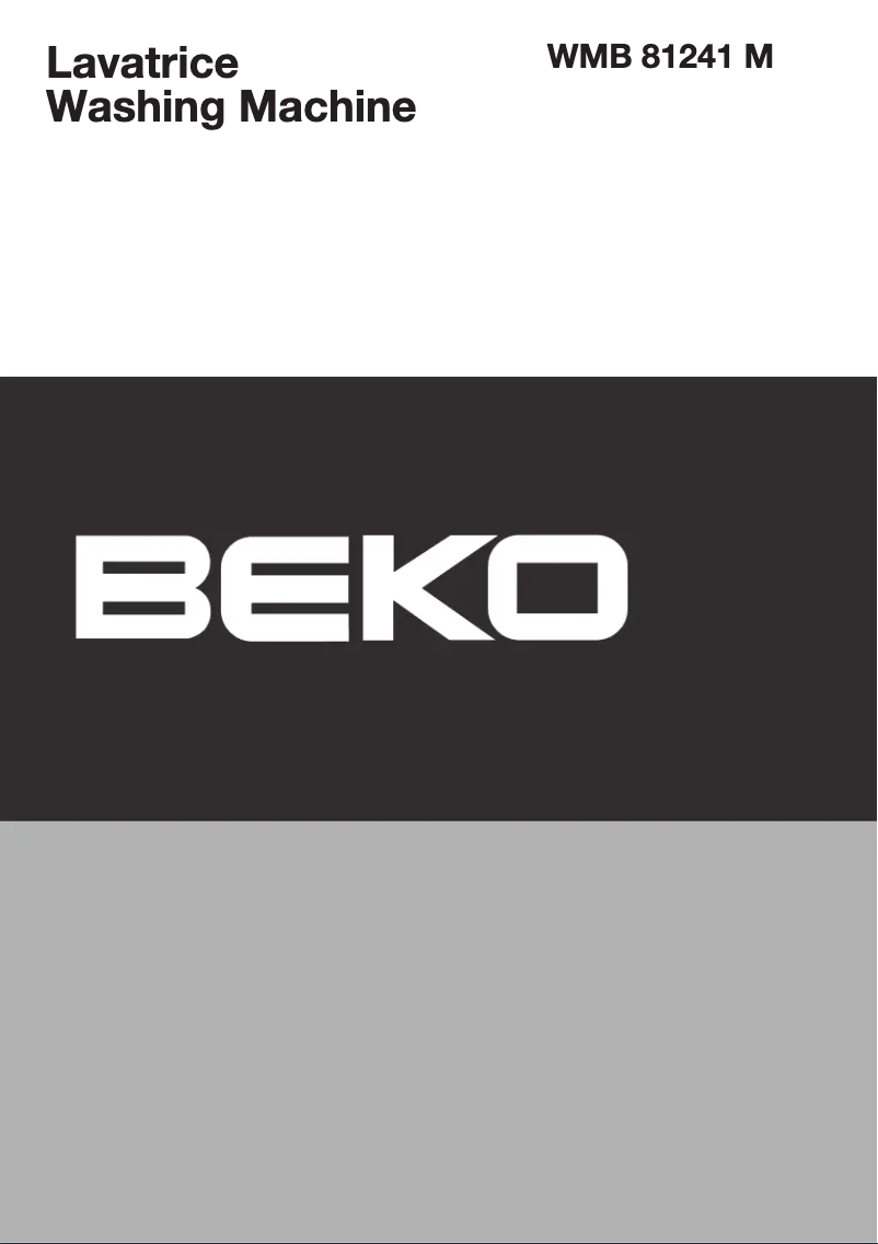 Page n°1 - Manuel utilisateur Beko WMB 81421 M