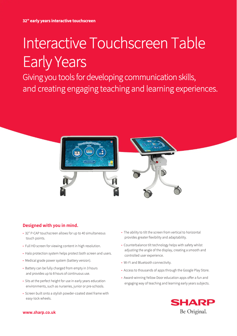 Page 1 de la notice Manuel utilisateur Sharp Early Years