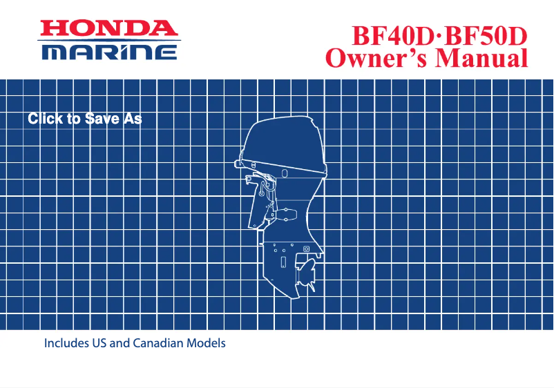 Page 1 de la notice Manuel utilisateur Honda BF50D (2014)